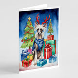 Chinese Crested Christmas Reindeer Greeting Cards Pack of 8