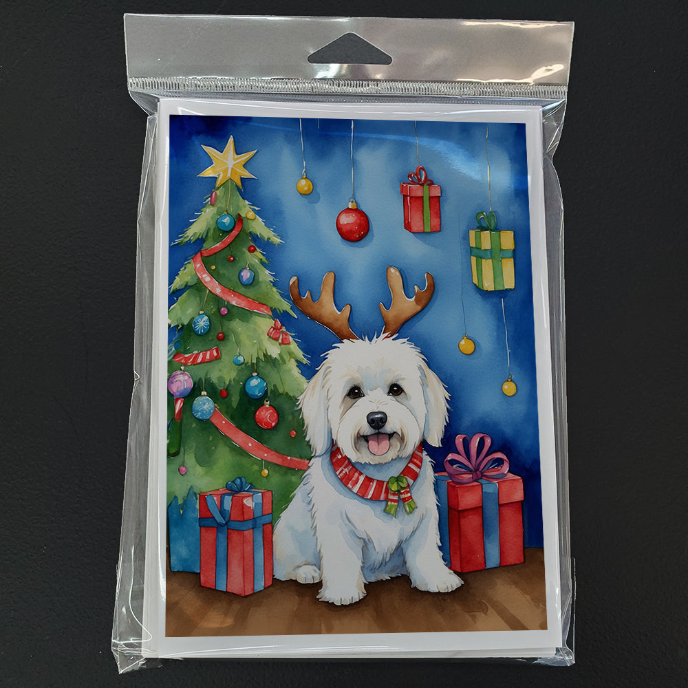 Coton de Tulear Christmas Reindeer Greeting Cards Pack of 8