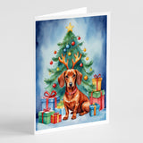 Dachshund Christmas Reindeer Greeting Cards Pack of 8