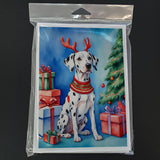 Dalmatian Christmas Reindeer Greeting Cards Pack of 8