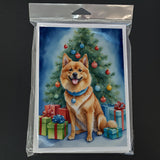 Finnish Spitz Christmas Reindeer Greeting Cards Pack of 8