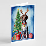 German Shorthaired Pointer Christmas Reindeer Greeting Cards Pack of 8