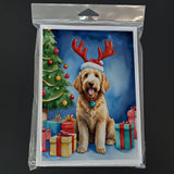 Goldendoodle Christmas Reindeer Greeting Cards Pack of 8