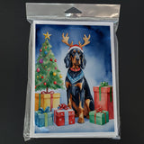 Gordon Setter Christmas Reindeer Greeting Cards Pack of 8