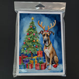 Great Dane Christmas Reindeer Greeting Cards Pack of 8