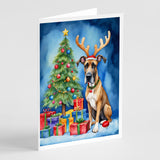 Great Dane Christmas Reindeer Greeting Cards Pack of 8