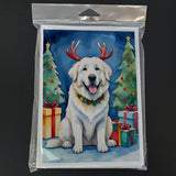 Great Pyrenees Christmas Reindeer Greeting Cards Pack of 8