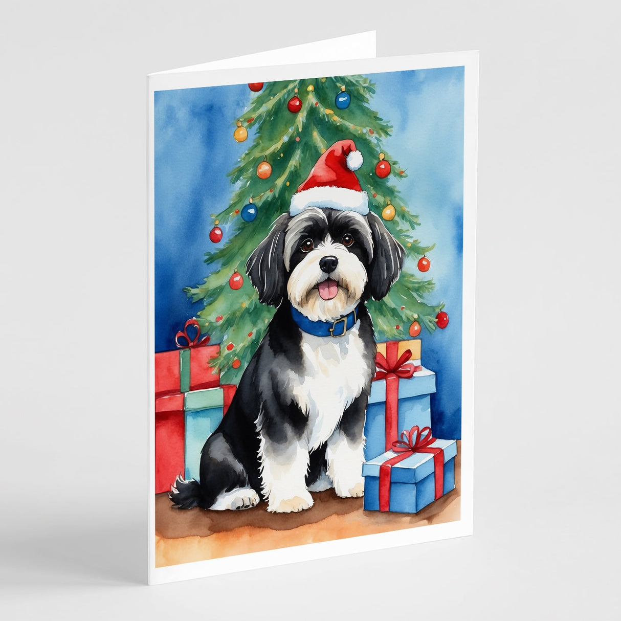 Havanese Christmas Reindeer Greeting Cards Pack of 8