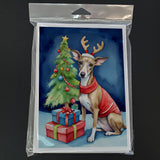 Italian Greyhound Christmas Reindeer Greeting Cards Pack of 8