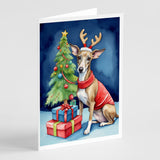 Italian Greyhound Christmas Reindeer Greeting Cards Pack of 8