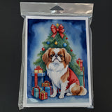 Japanese Chin Christmas Reindeer Greeting Cards Pack of 8