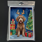 Labradoodle Christmas Reindeer Greeting Cards Pack of 8