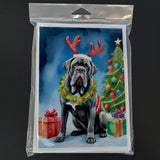 Neapolitan Mastiff Christmas Reindeer Greeting Cards Pack of 8