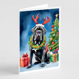 Neapolitan Mastiff Christmas Reindeer Greeting Cards Pack of 8