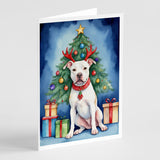 Pit Bull Terrier Christmas Reindeer Greeting Cards Pack of 8