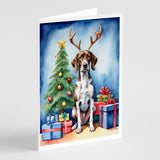 Pointer Christmas Reindeer Greeting Cards Pack of 8