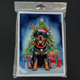 Rottweiler Christmas Reindeer Greeting Cards Pack of 8