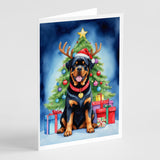 Rottweiler Christmas Reindeer Greeting Cards Pack of 8