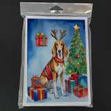 Saluki Christmas Reindeer Greeting Cards Pack of 8