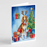 Saluki Christmas Reindeer Greeting Cards Pack of 8