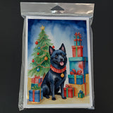 Schipperke Christmas Reindeer Greeting Cards Pack of 8