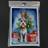 Schnauzer Christmas Reindeer Greeting Cards Pack of 8