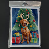 Vizsla Christmas Reindeer Greeting Cards Pack of 8