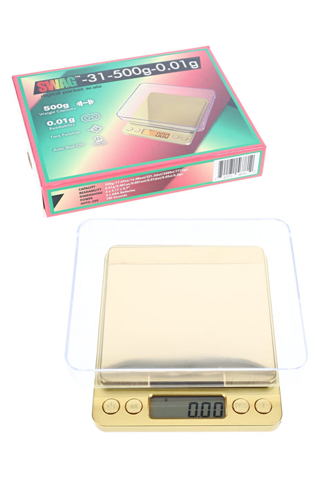 Swag SWAG-31-500G-0.01G Digital Pocket Scale – 500 g × 0.01 g