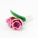 Empire Glassworks Strawberry Cream Tulip Bowl Piece for Bongs, 14mm, Angled View