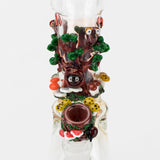 Empire Glassworks Forest Beaker Bong with intricate colored glass details, front view