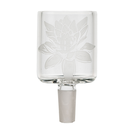 Empire Glassworks Frosty Lotus Puffco Proxy Attachment, Clear Borosilicate Glass, Front View