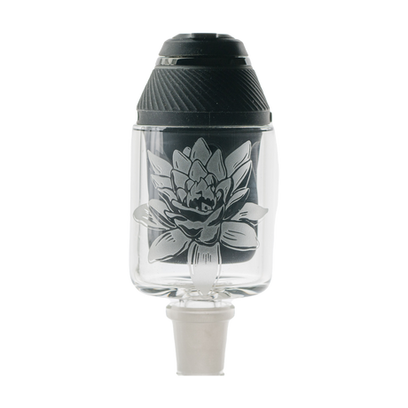 Empire Glassworks Frosty Lotus Puffco Proxy Attachment, Clear Borosilicate Glass, Side View