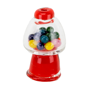 Empire Glassworks Gumball Machine Carb Cap, Borosilicate Glass, Front View on White Background