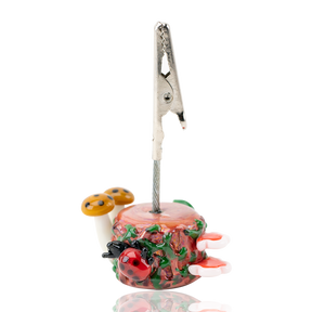 Empire Glassworks Bug's Life Roach Clip with Intricate Glass Artwork, Front View