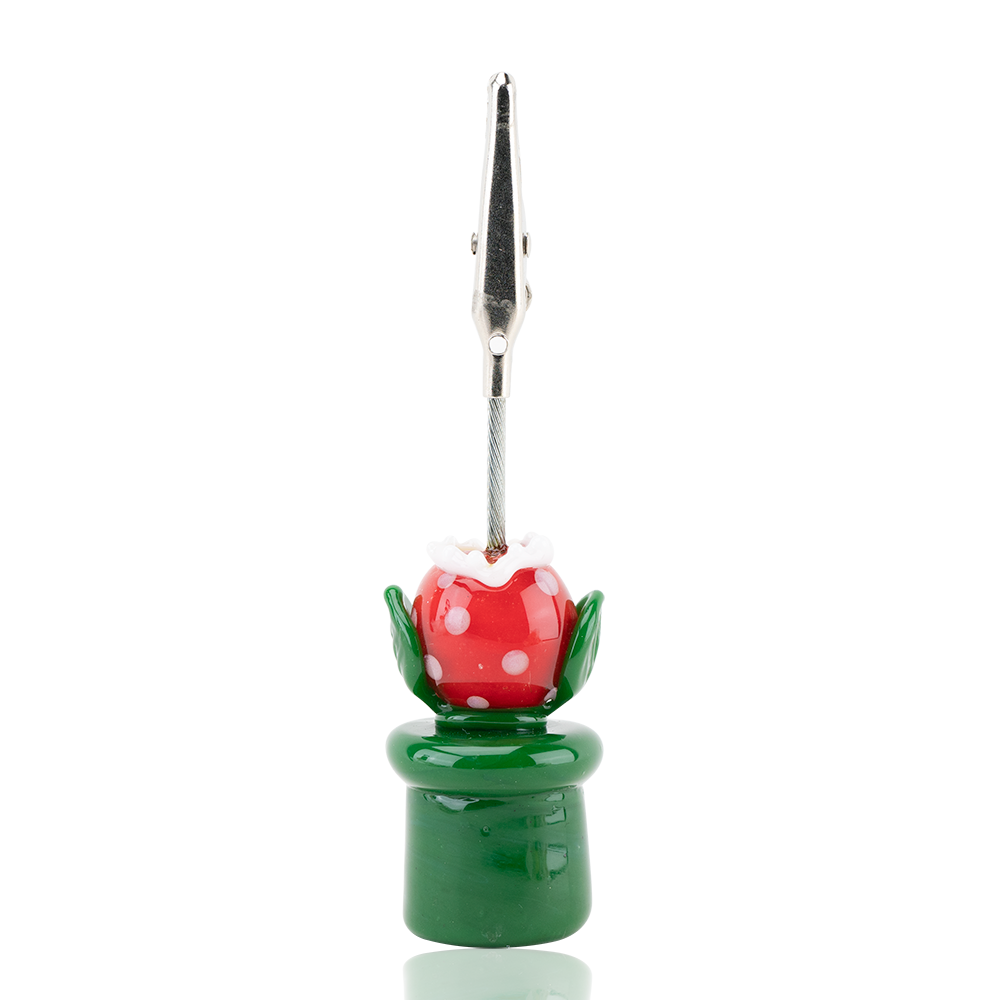 Empire Glassworks Piranha Plant Roach Clip - Borosilicate Colored Glass