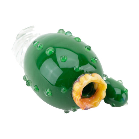 Empire Glassworks Cactus Spinner Cap in Borosilicate, Portable Green Carb Cap for Dab Rigs, Top View