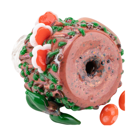 Empire Glassworks Hootie's Forest Spinner Cap, brown/green, borosilicate glass, front view