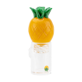 Empire Glassworks Pineapple Spinner Cap in yellow and green, borosilicate glass, on clear dab rig