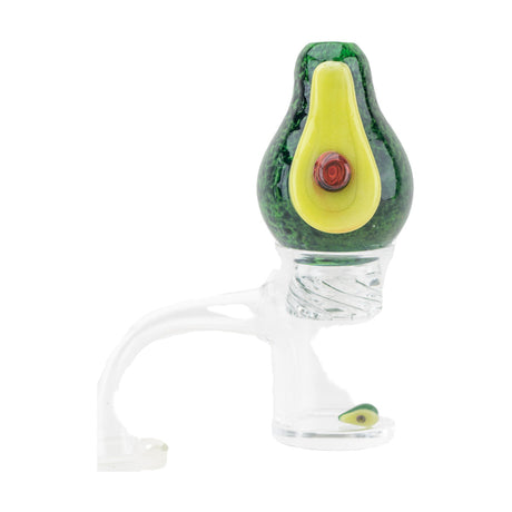 Empire Glassworks Avocadope Spinner Cap for Dab Rigs, Front View on White Background