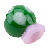 Empire Glassworks Peyote Spinner Cap in Green, Compact Borosilicate Glass, Top View