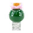 Empire Glassworks Peyote Spinner Cap in green with pink flower, compact borosilicate glass