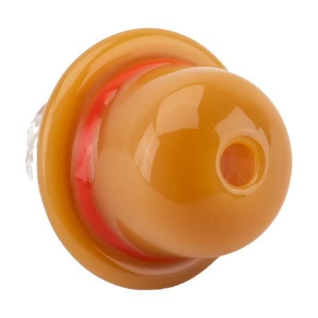 Empire Glassworks Hat Spinner Cap in brown borosilicate glass, top view, for dab rigs and e-rigs