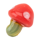 Empire Glassworks Red & White Mushroom Spinner Cap for Dab Rigs, Top View