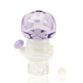 Empire Glassworks Siriusly Shrooms Spinner Cap, Borosilicate Glass, Front View