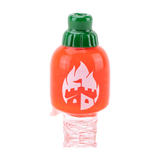Empire Glassworks Sriracha Spinner Cap in Borosilicate Glass, Fun Novelty Design, Front View