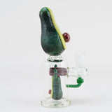 Empire Glassworks Avocado Mini Rig with 14mm Female Joint, Side View on White Background