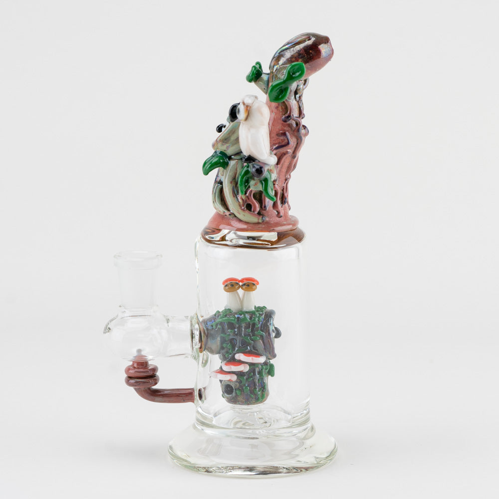 Empire Glassworks Hootie's Family Tree Mini Rig with intricate colored glass details, front view