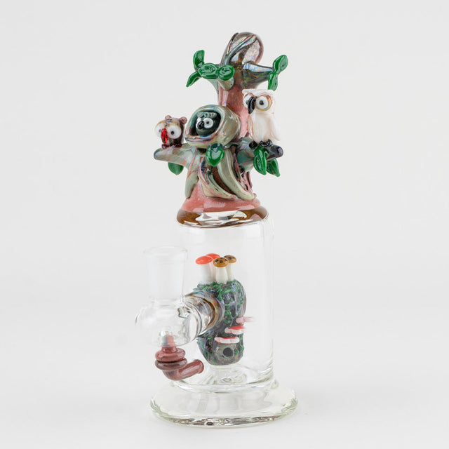 Empire Glassworks Hootie's Family Tree Mini Rig with Intricate Animal Details