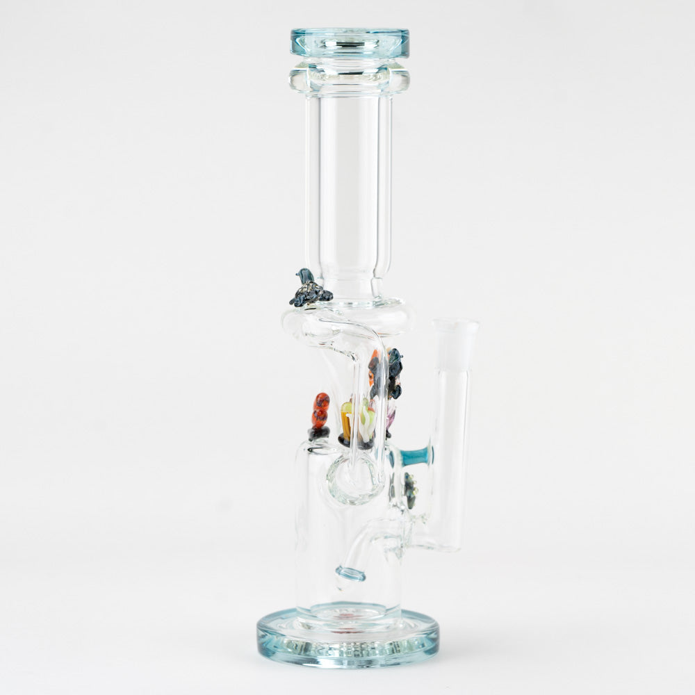 Empire Glassworks Recycler Dab Rig - Under The Sea Theme - Front View on White Background