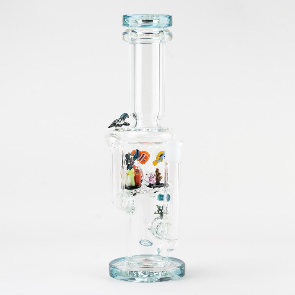 Empire Glassworks Recycler Dab Rig - Under The Sea Theme - Front View